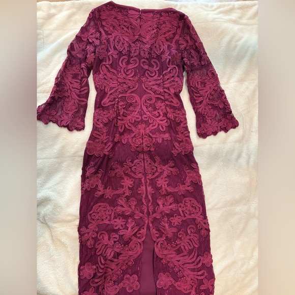 JS Collections Floral Pattern Sheath Dress, Plum Purple, Size 10, Like New